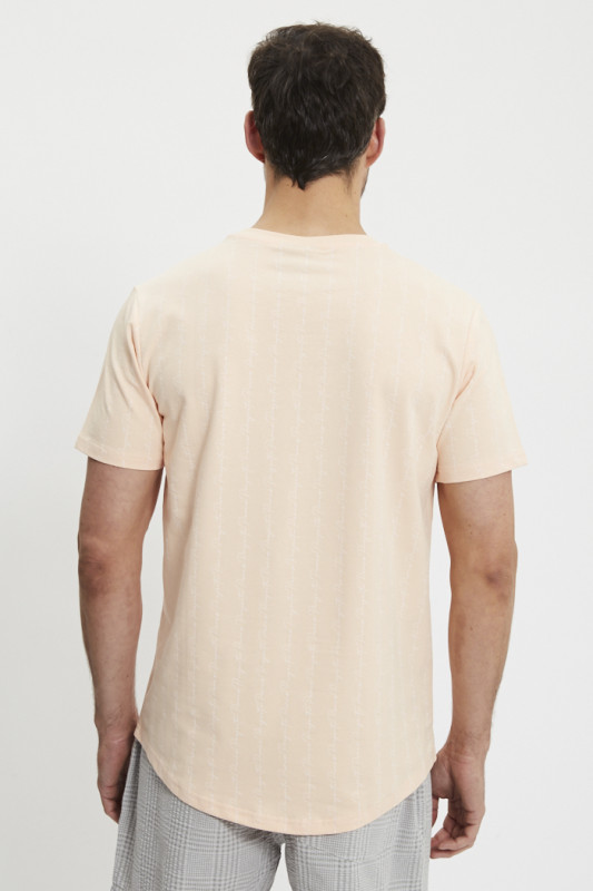 T-shirt rose imprimé Ink Drip