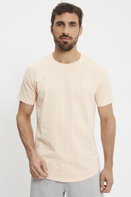 T-shirt rose imprimé Ink Drip homme