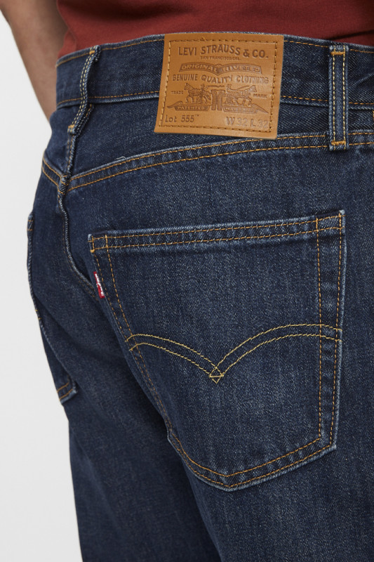 Jeans 555 relaxed straight dark indigo Levi's