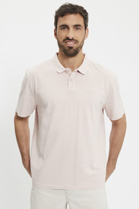 Polo piqué authentic rose homme