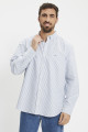Chemise Authentic à rayures bleues col boutonné