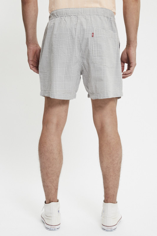 Short XX chino Easy gris à carreaux