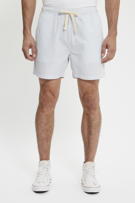 Short XX chino Easy bleu à rayures homme