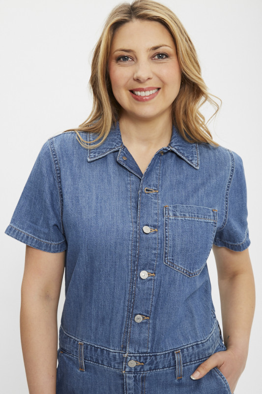 Combi-short Heritage en jeans levi's en coton