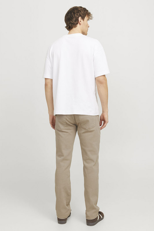 Pantalon toile Clark beige homme coupe regular