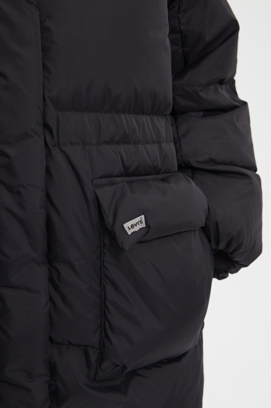 Doudoune mi-longue Westerne Bubble noire levi's coupe standard