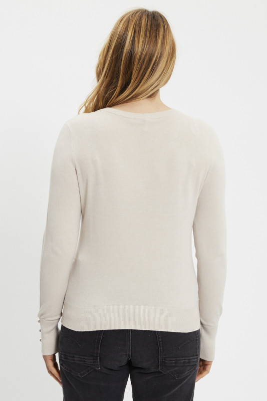 Pull Minna col V beige