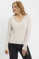 Pull Minna col V beige