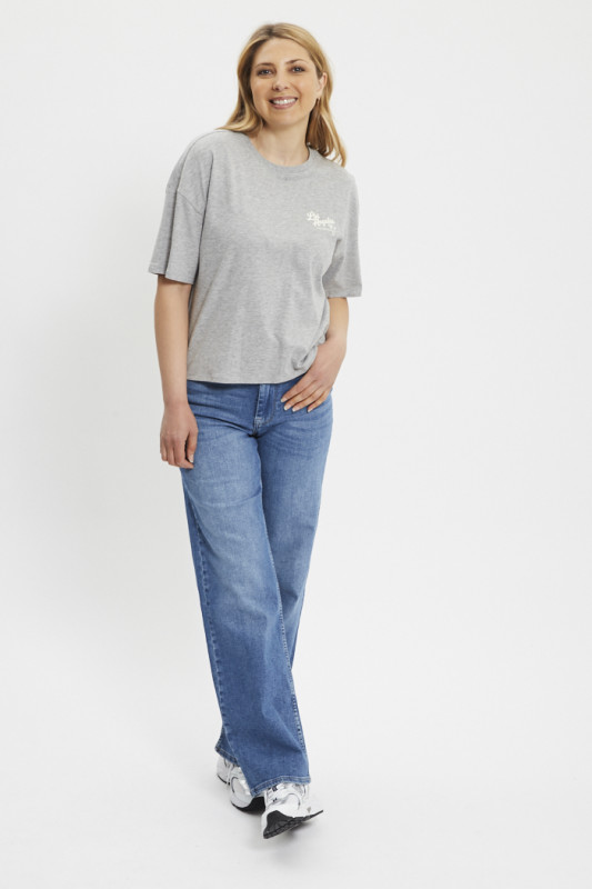 Jeans Jules jambes larges bleu denim femme Only