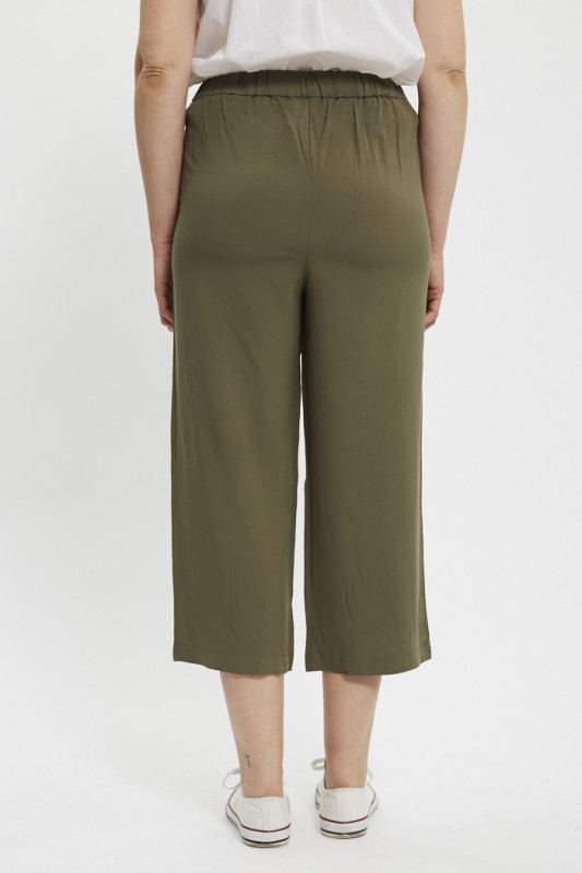 Pantalon court Selina vert kaki