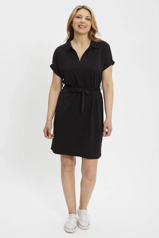 robe Hazel noire avec ceinture femme JDY