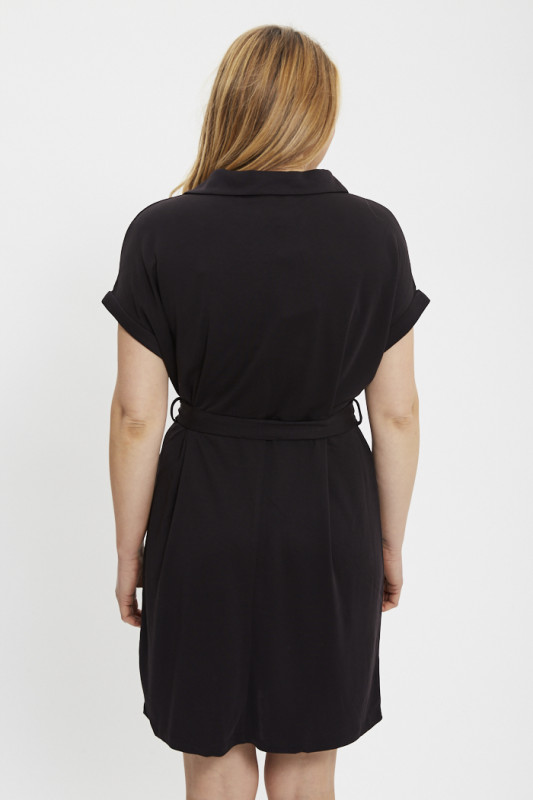 robe Hazel noire avec ceinture