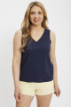 Top Selina sans manches bleu marine
