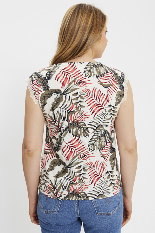 Top sans manches Selina imprimé fleurs