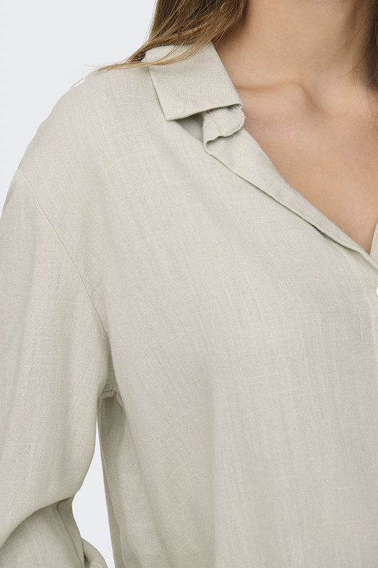 Chemise Caya beige lin mélangé JDY