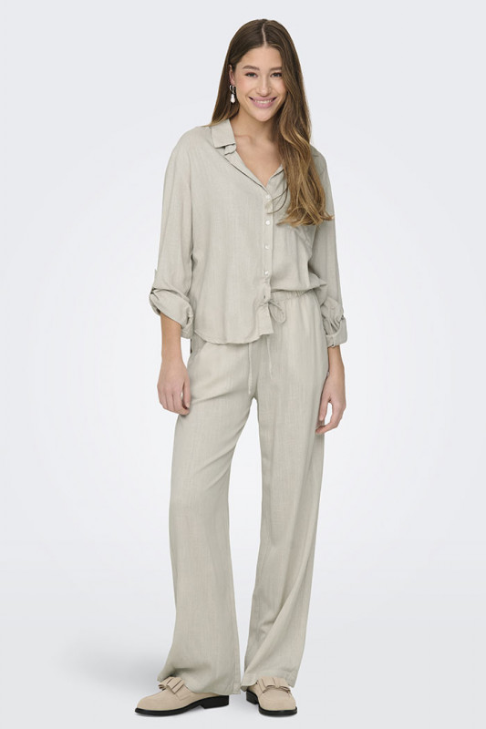 Chemise Caya beige lin mélangé femme JDY