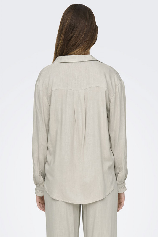 Chemise Caya beige lin mélangé