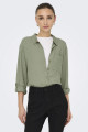 Chemise Caya verte lin mélangé