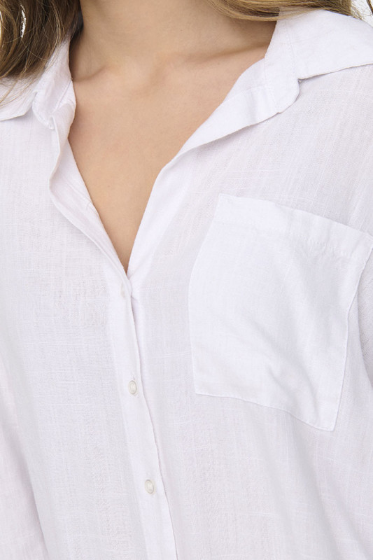 Chemise Caya blanc lin mélangé JDY