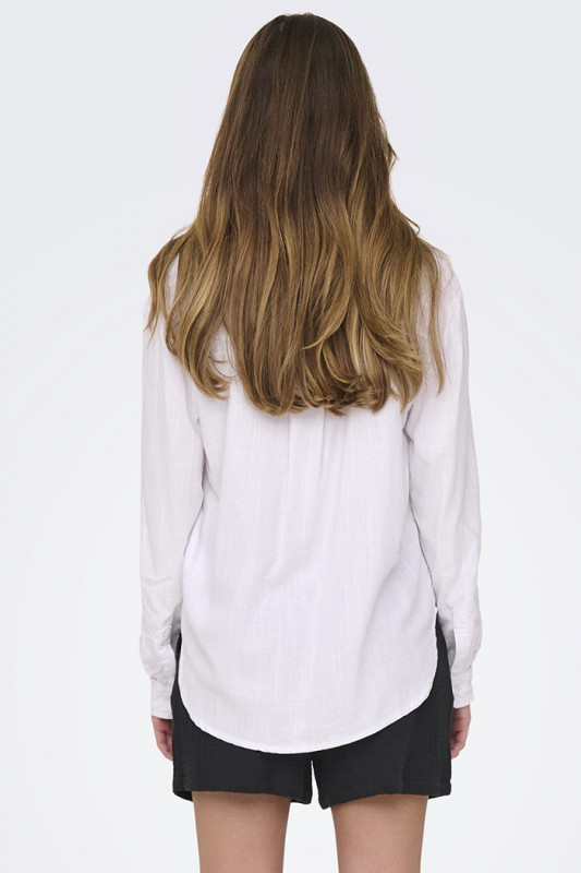 Chemise Caya blanc lin mélangé