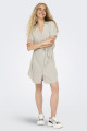 Robe chemise Caya beige lin mélangé