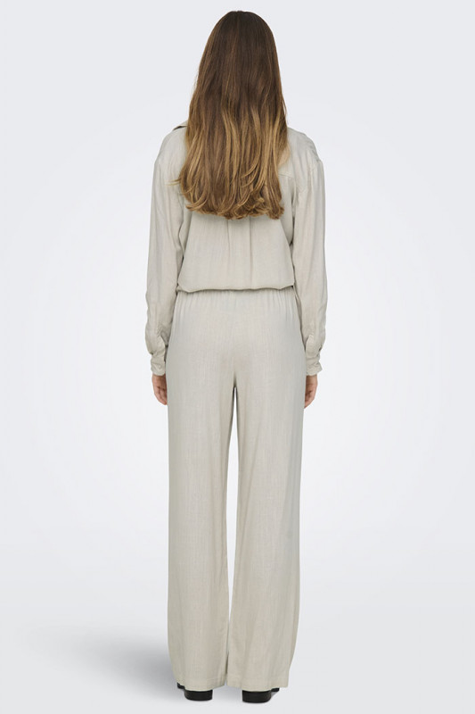 Pantalon Caya beige lin mélangé JDY