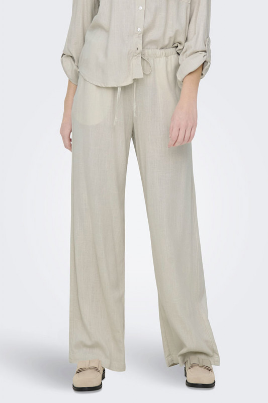 Pantalon Caya beige lin mélangé