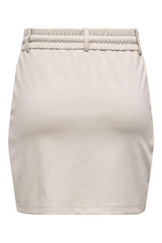 Jupe courte Pretty beige à cordon pour femme