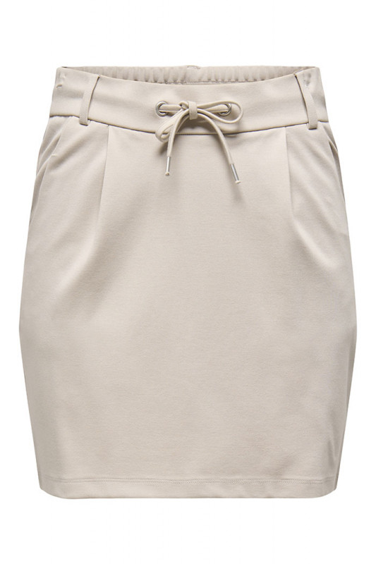 Jupe courte Pretty beige confort pour femme