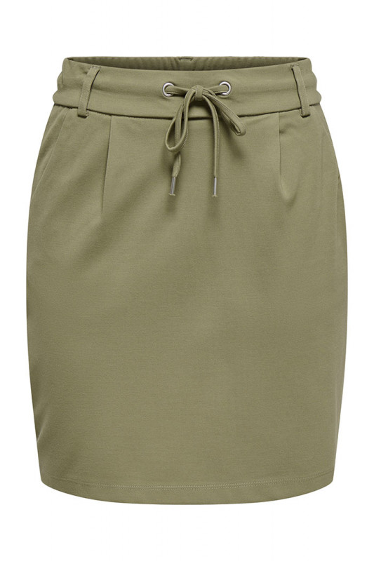 Jupe courte Pretty kaki à cordon pour femme