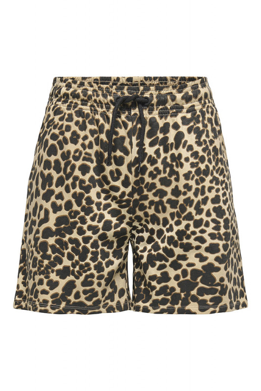 Short Ivy imprimé léopard coupe regular femme