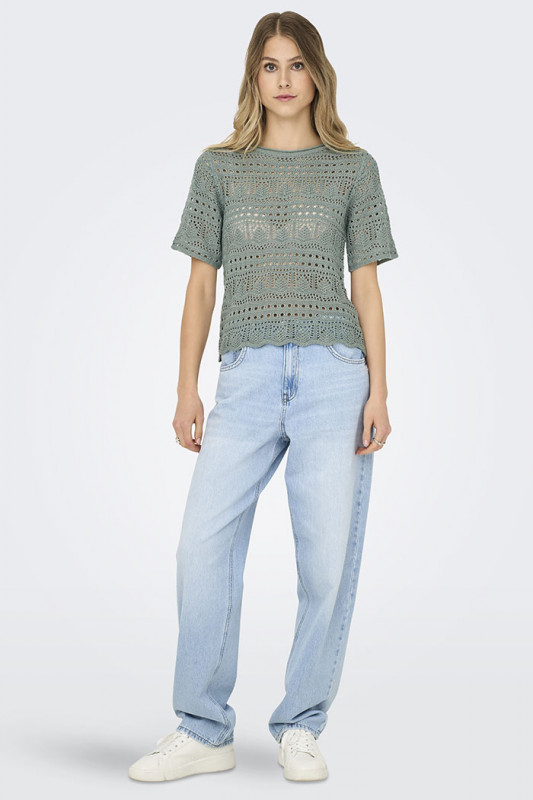 Pull Sun Lay en maille vert JDY