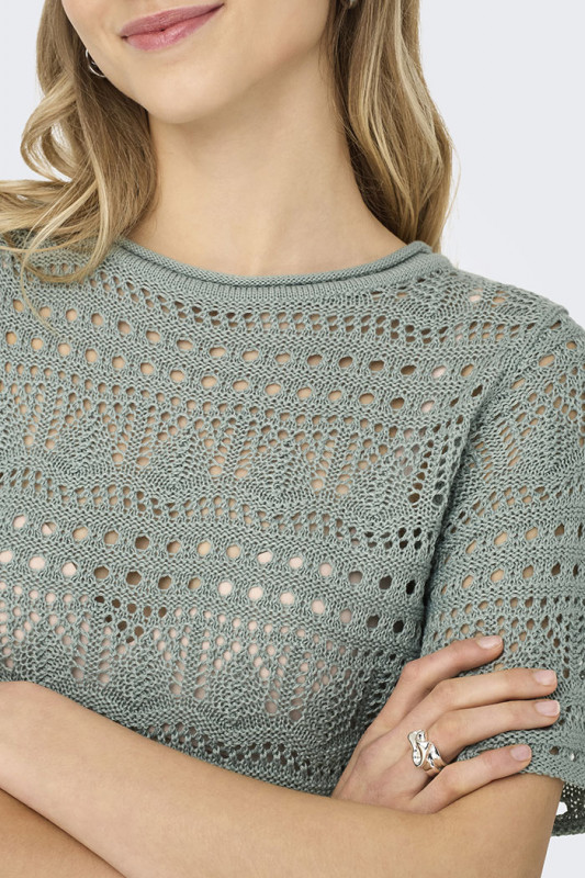 Pull Sun Lay en maille vert femme JDY