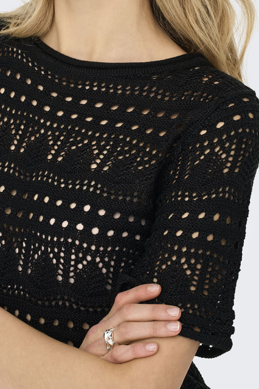 Pull Sun Lay en maille noir JDY