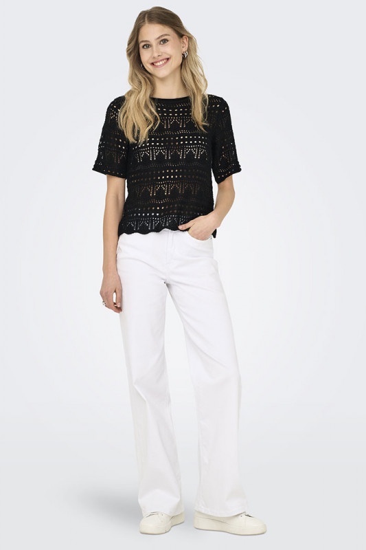 Pull Sun Lay en maille noir femme JDY