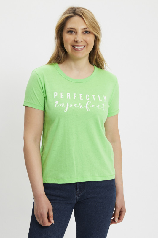 T-shirt vert Michigan imprimé Perfecly inperfect femme