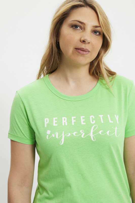 T-shirt vert Michigan imprimé Perfecly inperfect femme JDY