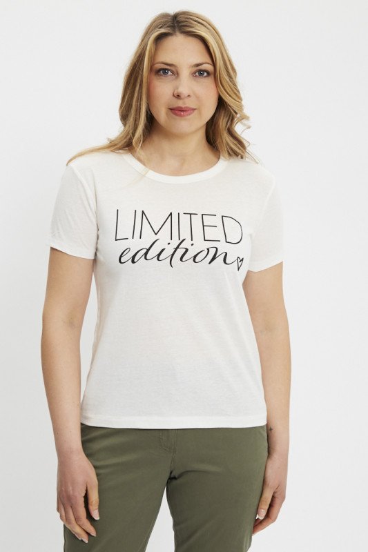 T-shirt blanc Michigan imprmé Limited edition femme