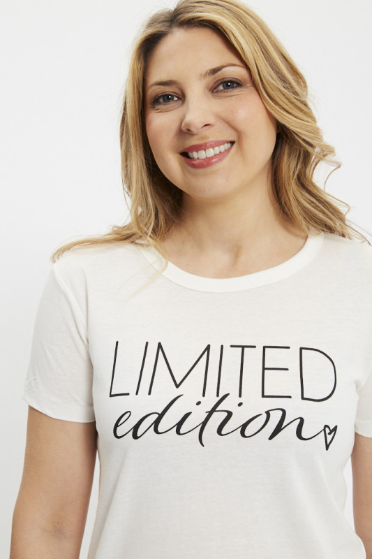 T-shirt blanc Michigan imprmé Limited edition femme JDY