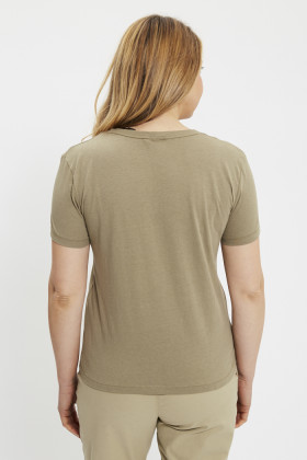 T-shirt marron Michigan imprimé bla bla bla