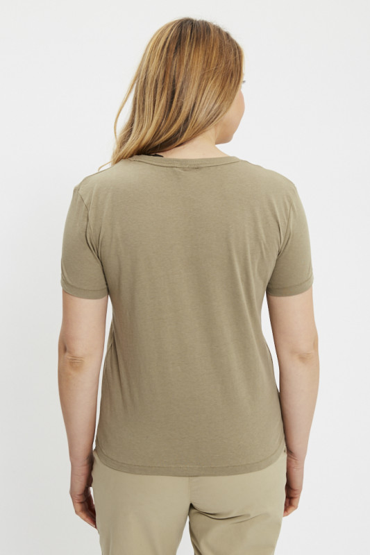 T-shirt marron Michigan imprimé bla bla bla