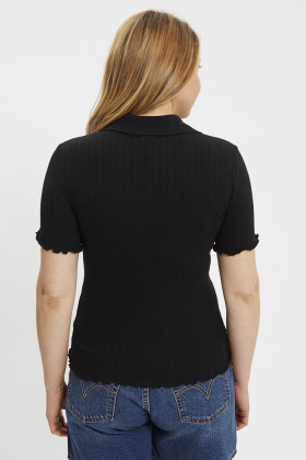 Polo Lori col V noir