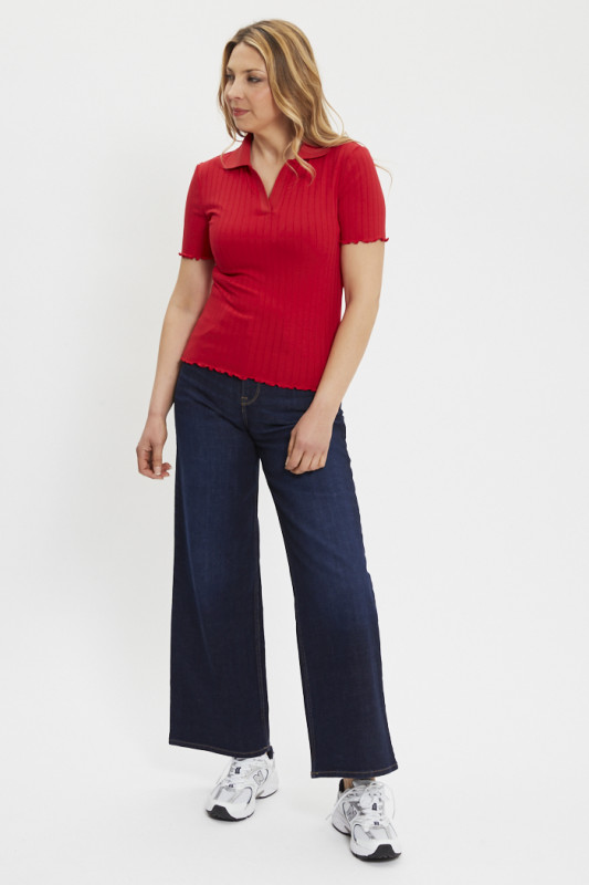 Polo Lori col V rouge JDY