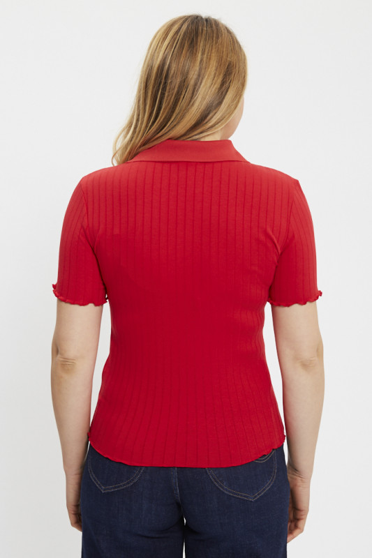 Polo Lori col V rouge