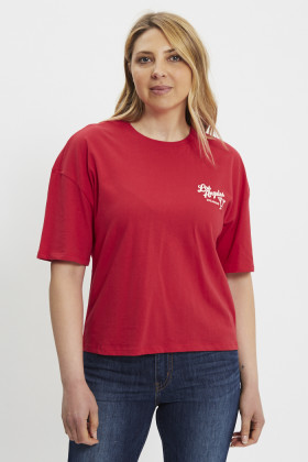 T-shirt Cally Los Angeles rouge femme