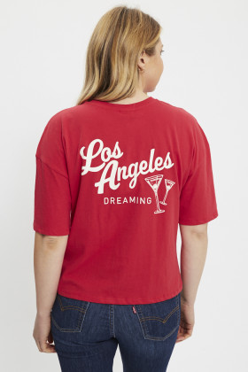 T-shirt Cally Los Angeles rouge