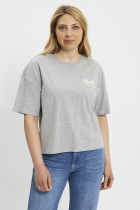 T-shirt Cally Los Angeles gris chiné femme