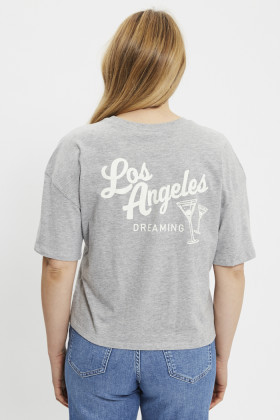 T-shirt Cally Los Angeles gris chiné