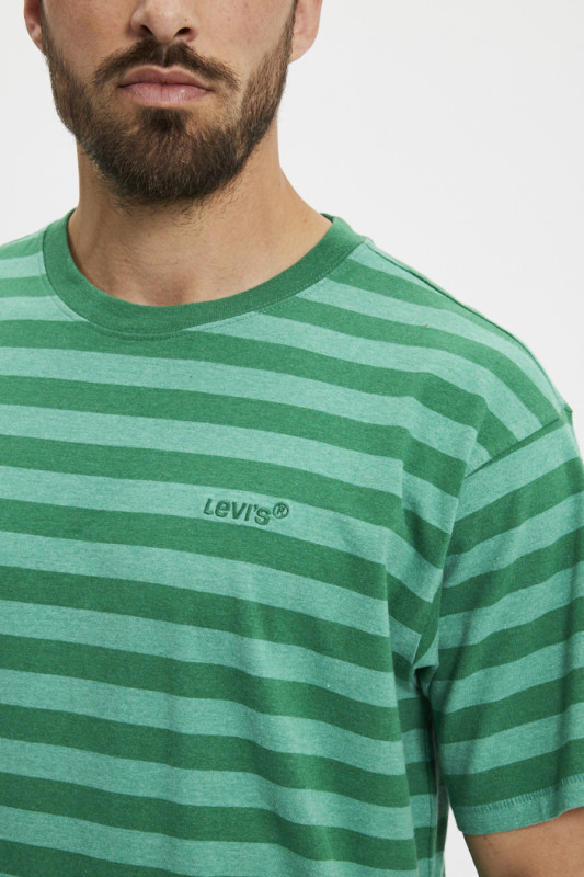 T-shirt Red Tab vert à rayures homme Levi's