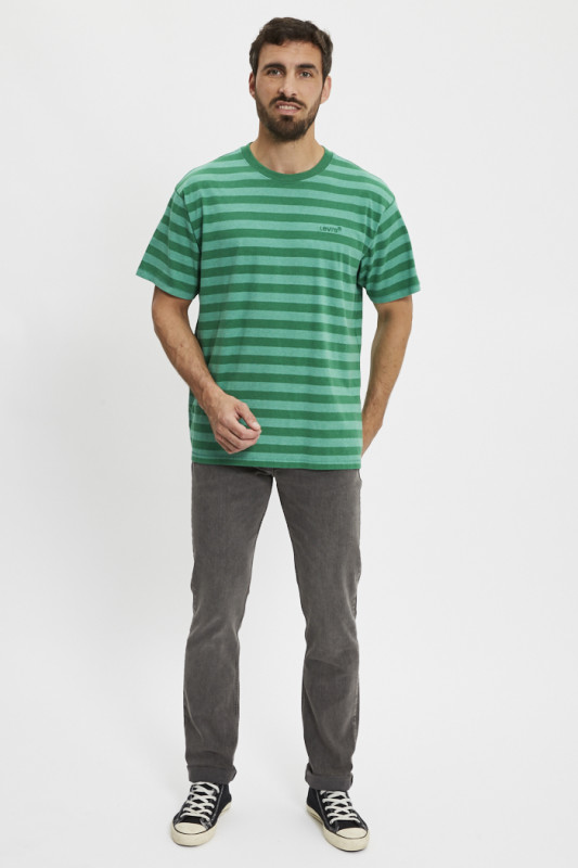 T-shirt Red Tab vert à rayures levi's